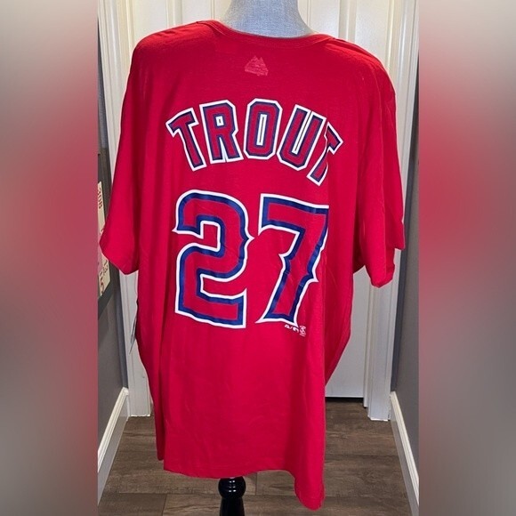Women’s 4X Angels Mike Trout T-Shirt MLB Anaheim Los Angeles Baseball NWOT - Picture 3 of 7